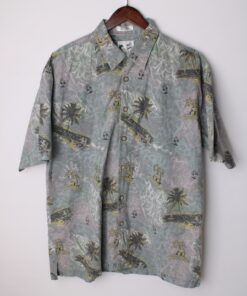 پیراهن هاوایی طرح نخل مدل 61633