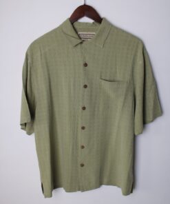 پیراهن هاوایی سبز تیره مدل 61653