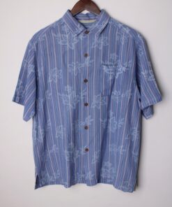 پیراهن هاوایی نیلی طرحدار مدل 61646