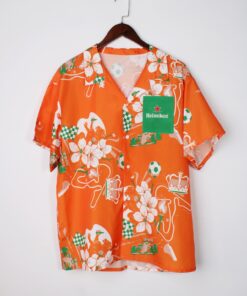 پیراهن هاوایی نارنجی مدل 62052