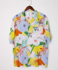پیراهن هاوایی رنگی مدل 62192